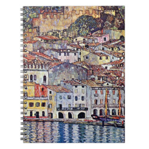 Gustav Klimt - Malcesine am Gardasee Italien Notizblock