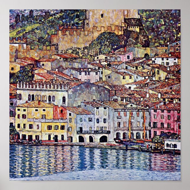 Gustav Klimt - Malcesine am Gardasee Italien Poster (Vorne)