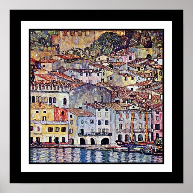 Gustav Klimt - Malcesine am Gardasee Italien Poster (Vorne)