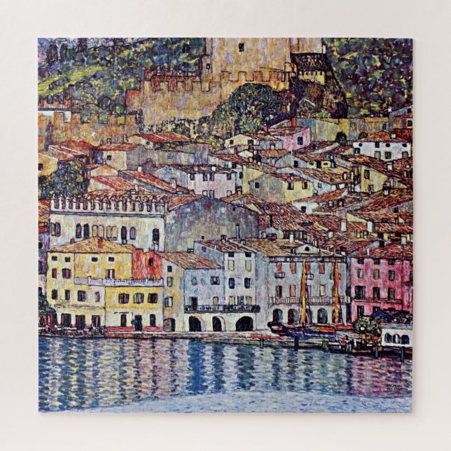 Gustav Klimt - Malcesine am Gardasee Italien Puzzle (Vertikal)