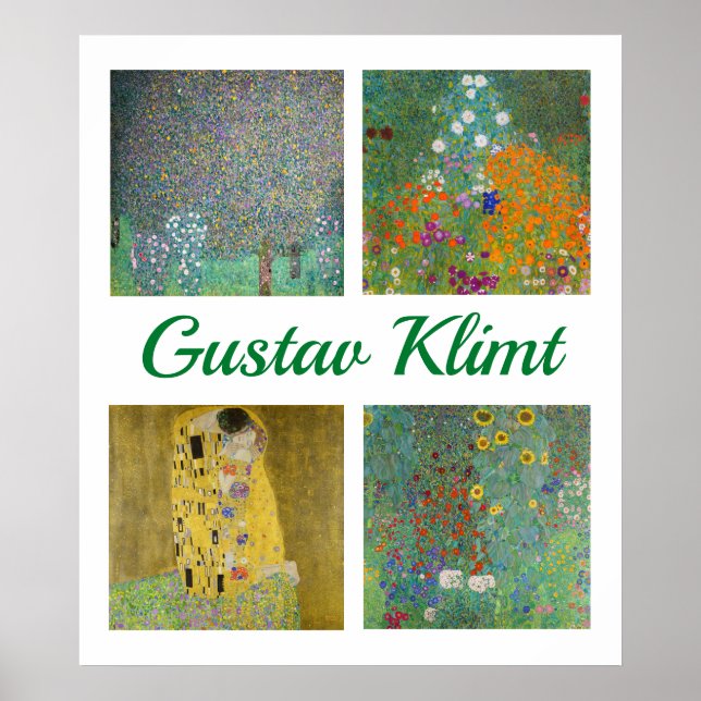 Gustav Klimt Masterpiece Patchwork Poster (Vorne)