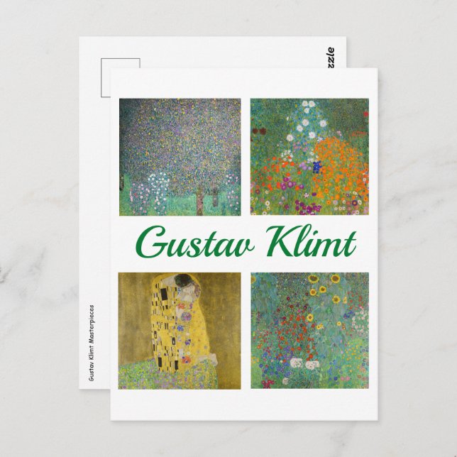 Gustav Klimt Masterpiece Postkarte (Vorne/Hinten)