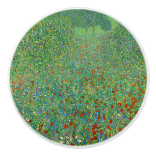 Gustav Klimt - Mohnfeld Keramikknauf