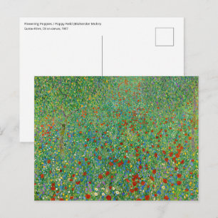 Gustav Klimt - Mohnfeld Postkarte