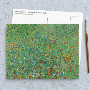 Gustav Klimt - Mohnfeld Postkarte