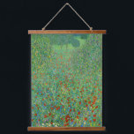 Gustav Klimt - Mohnfeld Wandteppich Mit Holzrahmen<br><div class="desc">Mohnfeld / Poppiesfeld - Gustav Klimt,  Öl auf Leinwand,  1907</div>
