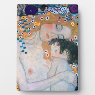 Gustav Klimt - Mother and Child Fotoplatte