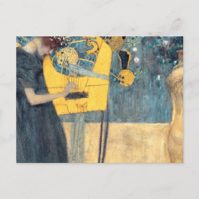 Gustav Klimt Music Postkarte (Vorderseite)
