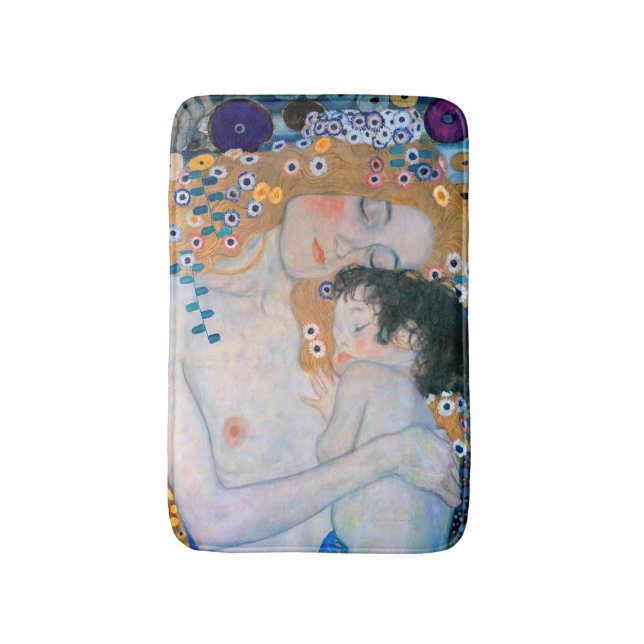 Gustav Klimt - Mutter und Kind Badematte (Vorderseite Vertikal)
