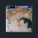 Gustav Klimt - Mutter und Kind Button<br><div class="desc">Mutter und Kind (Detail von drei Jahren der Frau) - Gustav Klimt,  Öl auf Leinwand,  1905</div>