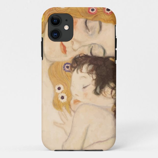 Gustav Klimt Mutter und Kind Case-Mate iPhone Hülle (Rückseite)