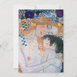 Gustav Klimt - Mutter und Kind Dankeskarte<br><div class="desc">Mutter und Kind (Detail von drei Jahren der Frau) - Gustav Klimt,  Öl auf Leinwand,  1905</div>