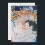 Gustav Klimt - Mutter und Kind Dankeskarte<br><div class="desc">Mutter und Kind (Detail von drei Jahren der Frau) - Gustav Klimt,  Öl auf Leinwand,  1905</div>