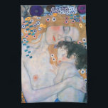 Gustav Klimt - Mutter und Kind Geschirrtuch<br><div class="desc">Mutter und Kind (Detail von drei Jahren der Frau) - Gustav Klimt,  Öl auf Leinwand,  1905</div>