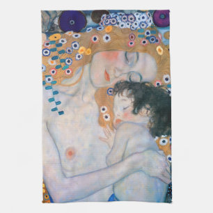 Gustav Klimt - Mutter und Kind Geschirrtuch