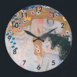 Gustav Klimt - Mutter und Kind Große Wanduhr<br><div class="desc">Mutter und Kind (Detail von drei Jahren der Frau) - Gustav Klimt,  Öl auf Leinwand,  1905</div>