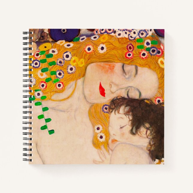 Gustav Klimt - Mutter und Kind Notizbuch (Vorderseite)
