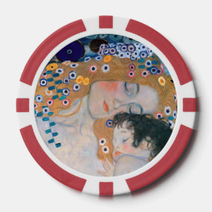 Gustav Klimt - Mutter und Kind Pokerchips