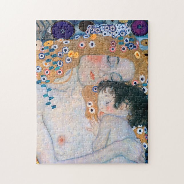 Gustav Klimt - Mutter und Kind Puzzle (Vertikal)