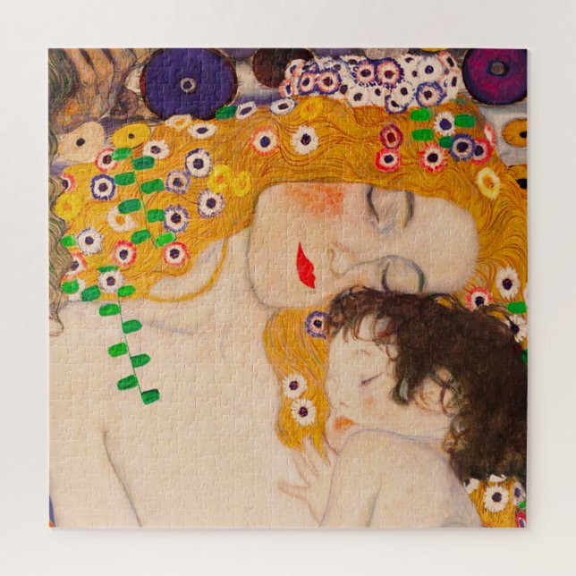 Gustav Klimt - Mutter und Kind Puzzle (Vertikal)