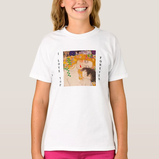 Gustav Klimt - Mutter und Kind  T-Shirt (Vorderseite)