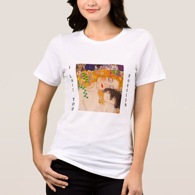 Gustav Klimt - Mutter und Kind Tri-Blend Shirt (Vorderseite)