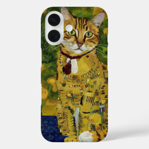 Gustav Klimt niedlicher Katzenlöffel, Gustav klimt iPhone 16 Hülle
