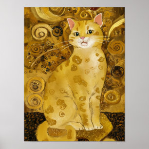 Gustav Klimt niedlicher Katzenlöffel, Gustav klimt Poster