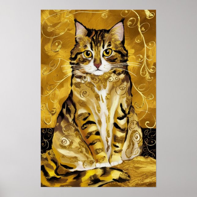 Gustav Klimt niedlicher Katzenlöffel, Gustav klimt Poster (Vorne)