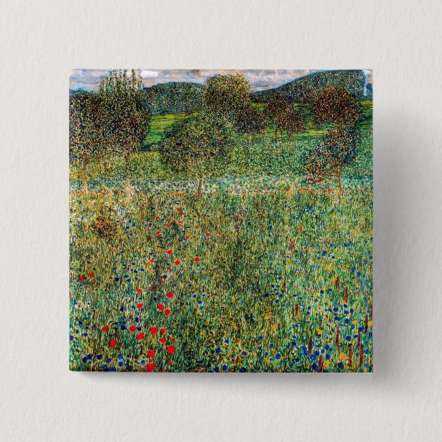 Gustav Klimt - Obstgarten Button (Vorderseite)