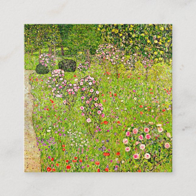 Gustav Klimt Orchard mit Rose Begleitkarte (Vorderseite)