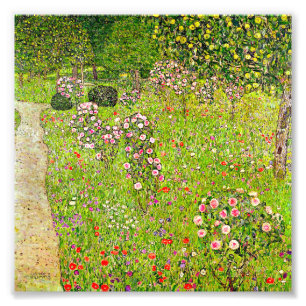 Gustav Klimt Orchard mit Rose Fotodruck