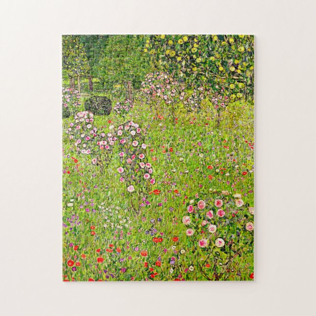 Gustav Klimt Orchard mit Rose Puzzle (Vertikal)