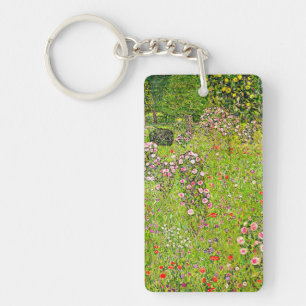 Gustav Klimt Orchard mit Rose Schlüsselanhänger