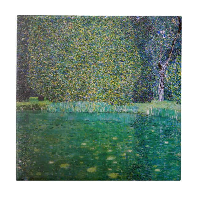 Gustav Klimt - Park Schloss Kammer am Attersee Fliese (Vorderseite)