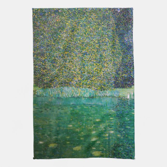 Gustav Klimt - Park Schloss Kammer am Attersee Geschirrtuch (Vertikal)