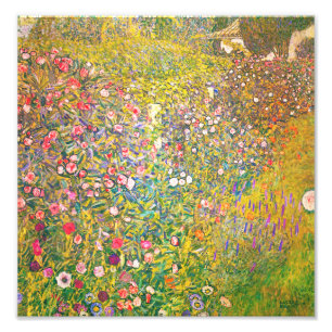 Gustav Klimt Pink Blume drucken Fotodruck