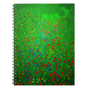 Gustav Klimt Poppy Field Notizblock