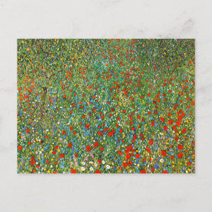 Gustav Klimt Poppy Field Postcard Postkarte