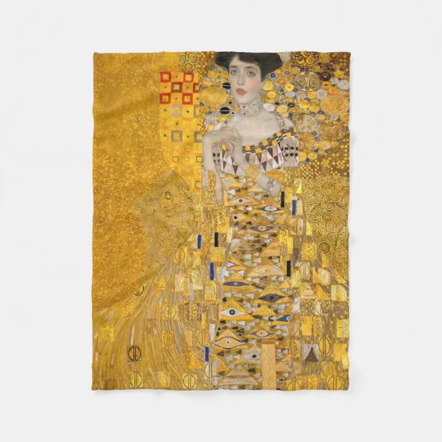 Gustav Klimt - Portrait Adele Bloch-Bauer I Fleecedecke (Vorderseite)