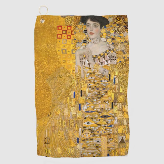 Gustav Klimt - Portrait von Adele Bloch-Bauer I Golfhandtuch (Vorderseite)