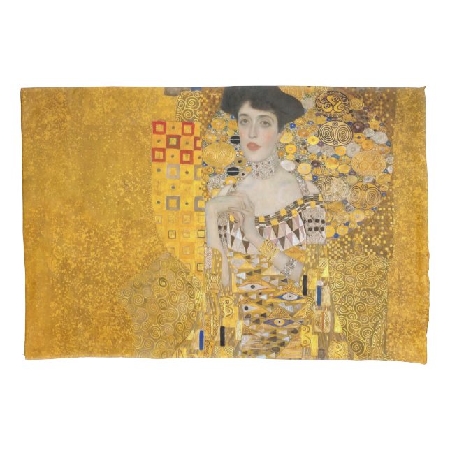 Gustav Klimt - Portrait von Adele Bloch-Bauer I Kissenbezug (Vorderseite)