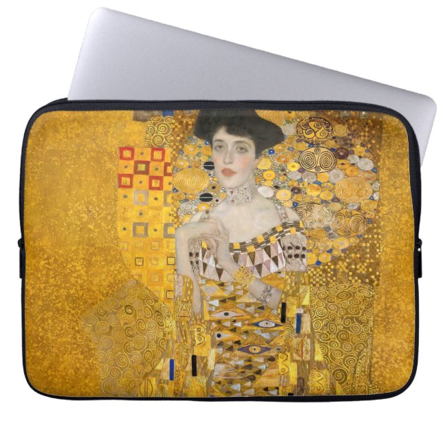 Gustav Klimt - Portrait von Adele Bloch-Bauer I Laptopschutzhülle (Vorderseite)