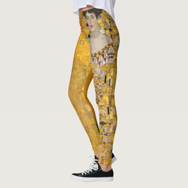 Gustav Klimt - Portrait von Adele Bloch-Bauer I Leggings (Links)