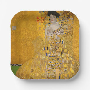 Gustav Klimt - Portrait von Adele Bloch-Bauer I Pappteller