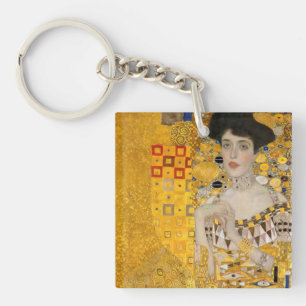 Gustav Klimt - Portrait von Adele Bloch-Bauer I Schlüsselanhänger