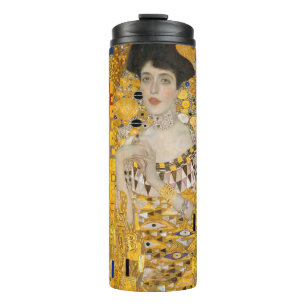 Gustav Klimt - Portrait von Adele Bloch-Bauer I Thermosbecher