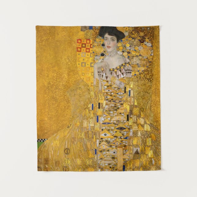 Gustav Klimt - Portrait von Adele Bloch-Bauer I Wandteppich (Vorderseite)