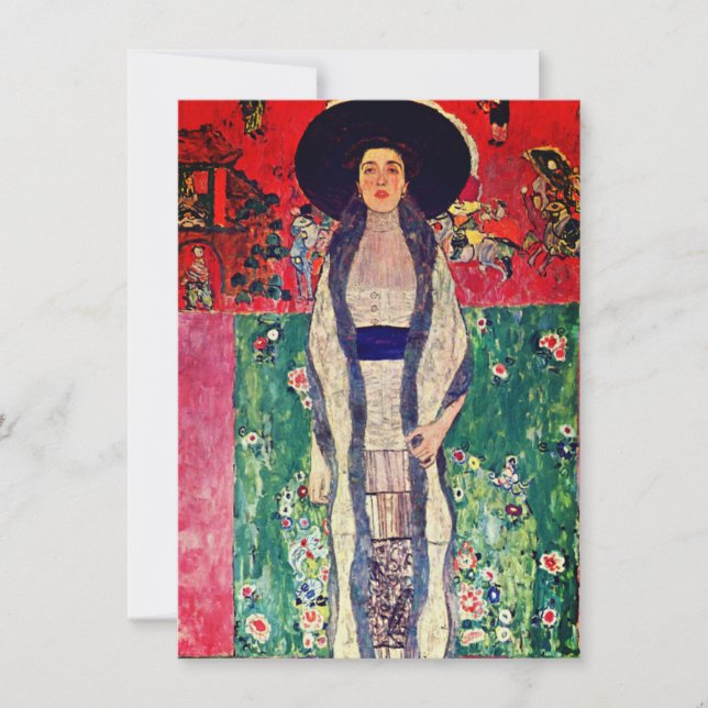 Gustav Klimt Portrait von Adele Bloch-Bauer II Einladung (Vorderseite)