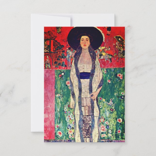 Gustav Klimt Portrait von Adele Bloch-Bauer II Einladung (Vorderseite)